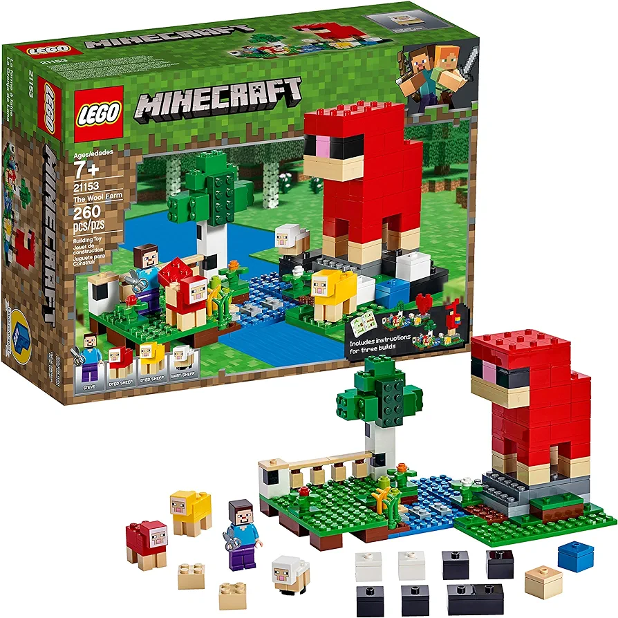 LEGO Minecraft The Wool Farm 21153 Building Kit (260 Pieces)