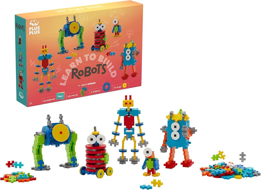 PLUS PLUS - Robot Discovery Kit - 250 Pieces - Construction Game for Children from 3 Years - PP3963