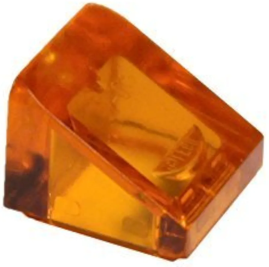 LEGO Parts and Pieces:Transparent Orange (Transparent Bright Orange) 1x1x2/3 30 Slope x200