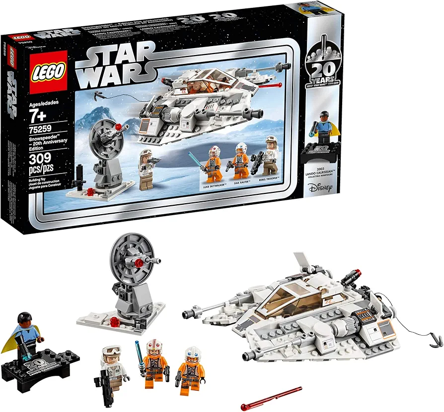 LEGO Star Wars: The Empire Strikes Back Snowspeeder – 20th Anniversary Edition 75259 Building Kit, New 2019 (309 Pieces)