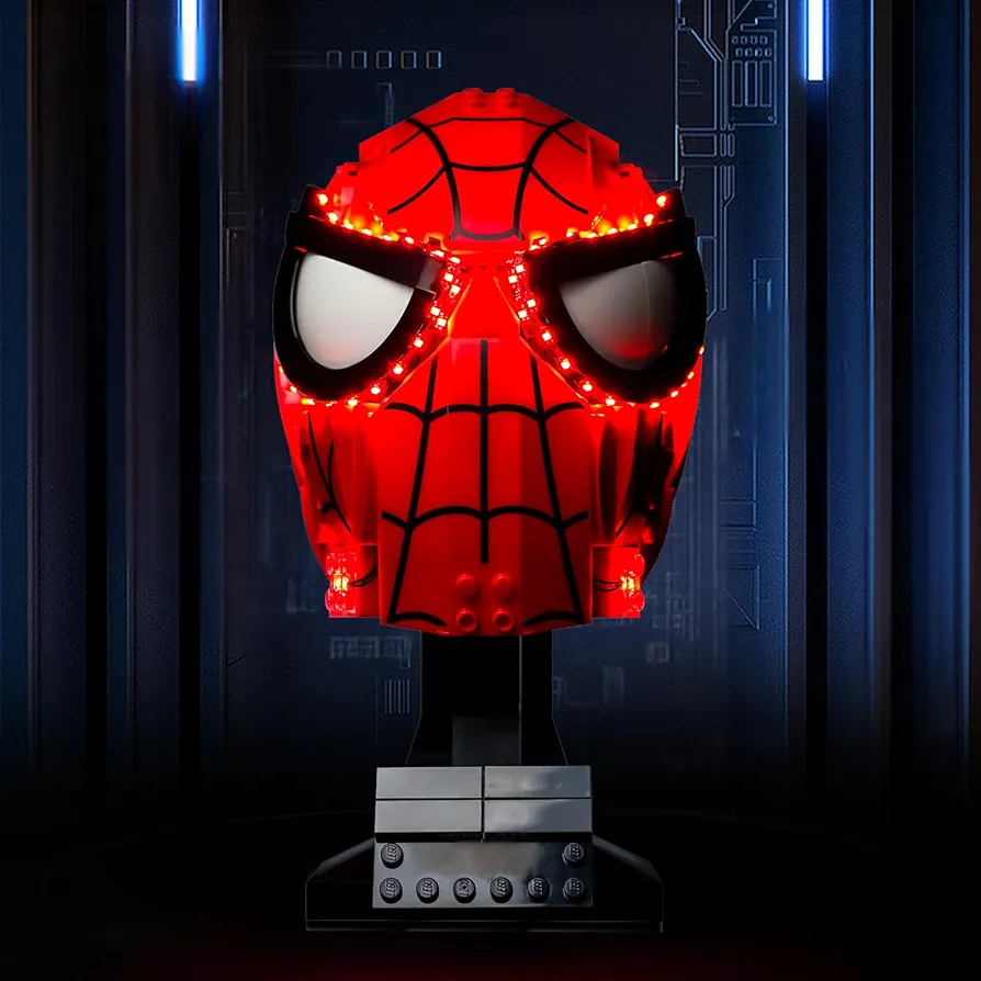 LED Light for Lego 76285 Spider-Man's Mask Set, Classic Version Light Lighting Building Blocks Model Compatible with Lego 76285 (Lights Only, No Model)