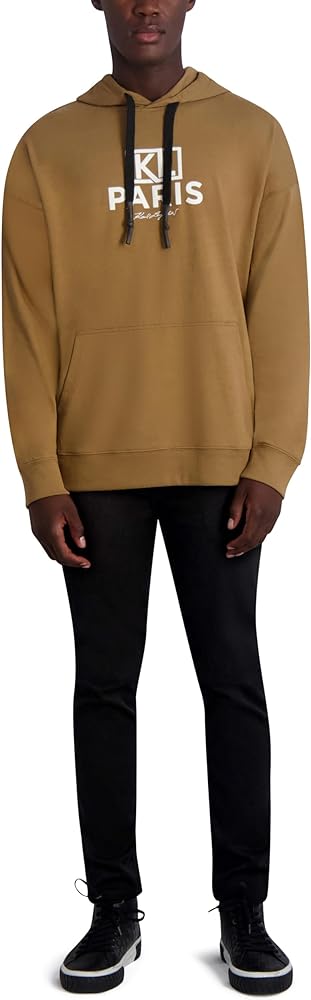 KARL LAGERFELD Men's Soft Color Block Hoodie