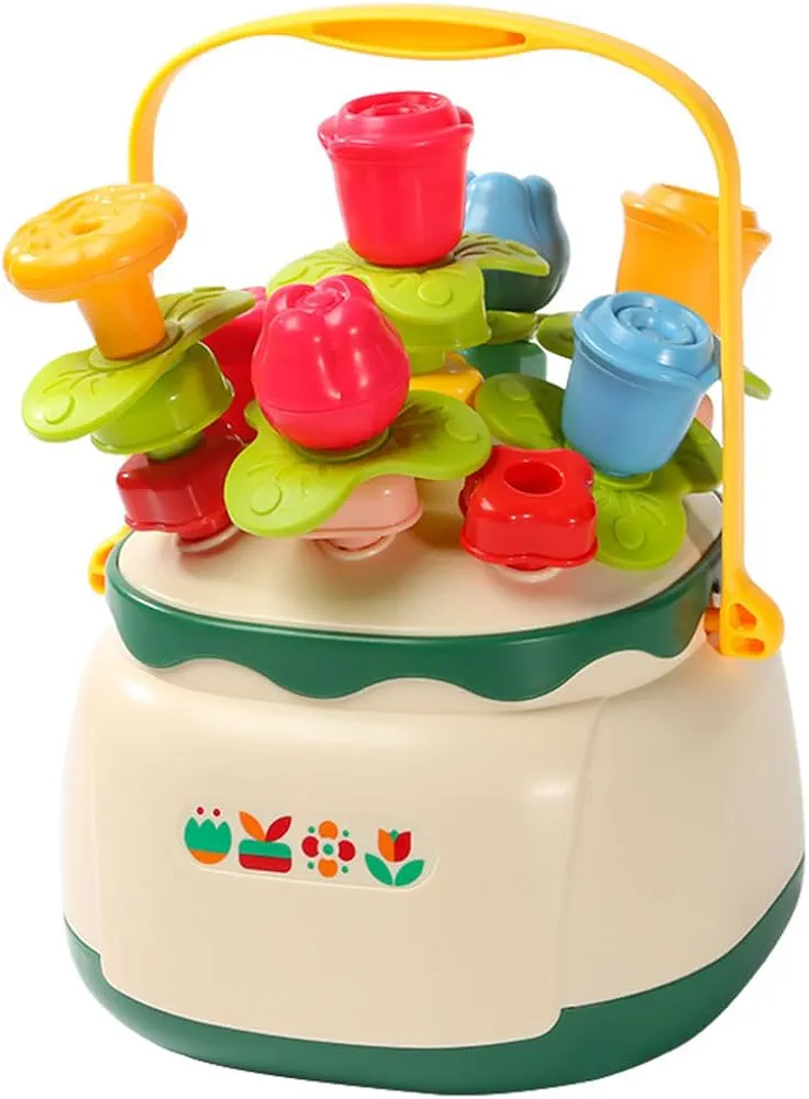 Educational Stacking Toy, Garden Flower Learning Educational Toys for Toddlers Boys Girls Gifts