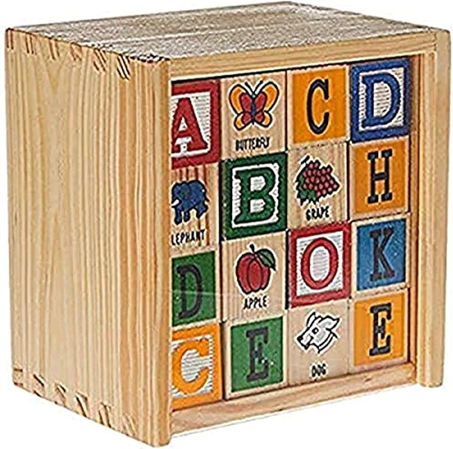 Schylling ABC Wooden Alphabet Blocks Toy