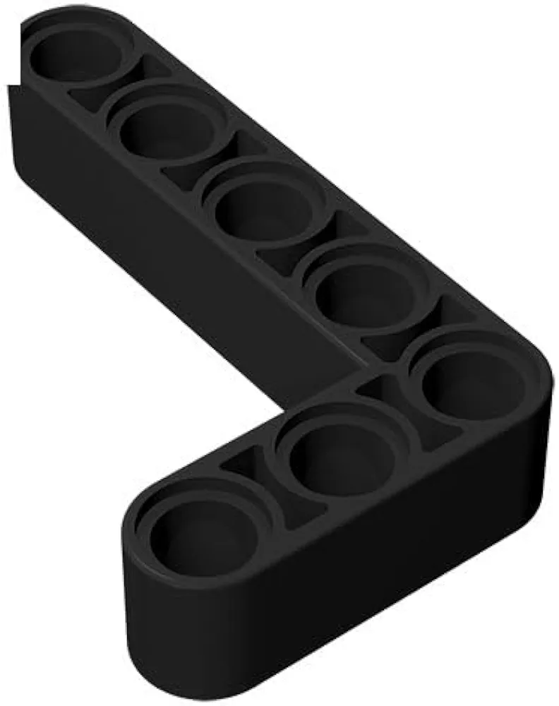 Classic Bulk Liftarm Beams, Black Liftarms Thick 3x5 L, 100 Pieces Black Liftarms, Compatible with Lego Parts and Pieces:3x5 L Liftarm(Color: Black)