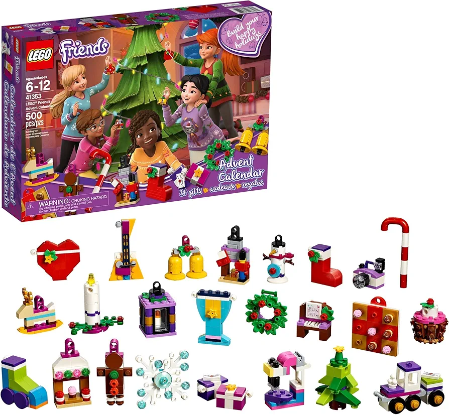 LEGO Friends Advent Calendar 41353, New 2018 Edition, Small Building Toys, Christmas Countdown Calendar for Kids (500 Pieces)