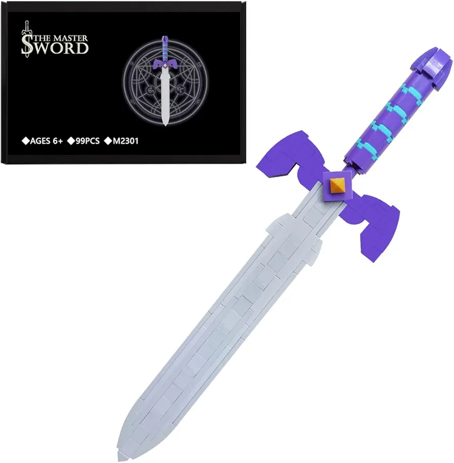 The Master Sword Building Kit, Micro Hyrule Building Blocks Set, Unique Link’s BOTW Decorations and Building Toys Educational Toys 3D Puzzle Gifts for Adults Boys Kids Ages 6-12 Year Old (99 Pieces)