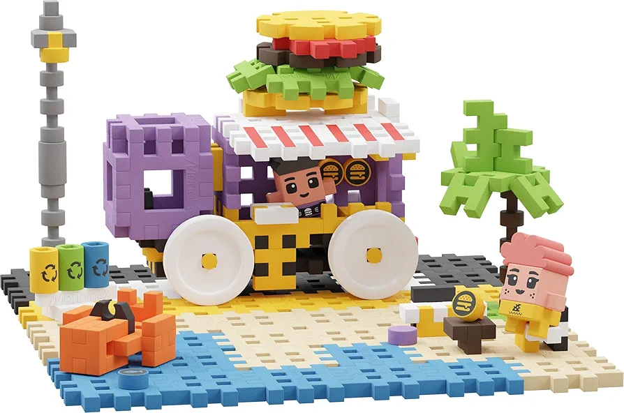 904244 Set of 148 Building Blocks Waffle City Figurines