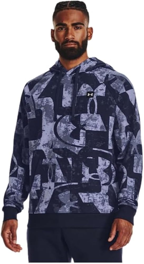 Under Armour Mens Rival Macro Branded Fleece Hoodie (as1, alpha, xx_l, regular, regular)