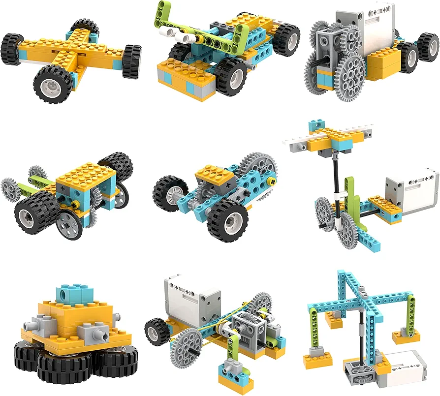 Creator 214-piece Bricks Electric Building Blocks Set Educational Toys for Kids Great Gift for 6+ Year Old Boys Create 50+ Customized Models Toy Building Set Science kit Creative Construction