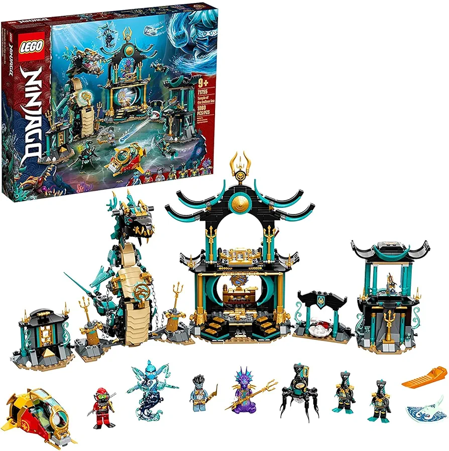 LEGO NINJAGO Temple of The Endless Sea 71755 Building Kit; Underwater Playset Featuring NINJAGO Kai and Snake Toy; New 2021 (1,060 Pieces)