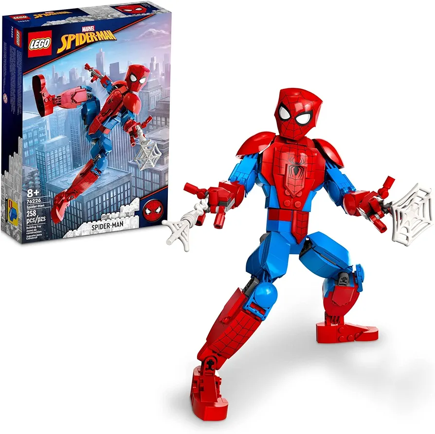 LEGO Marvel Spider-Man Building Toy, Fully Articulated Action Figure, Celebrate Spider-Man Day with This Superhero Movie Inspired Set, Collectible Model for Boys, Girls, and Kids Ages 8 and Up, 76226