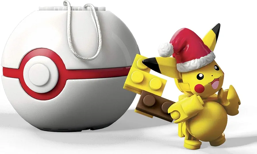 Mega Construx Pokemon Santa Pikachu Building Set