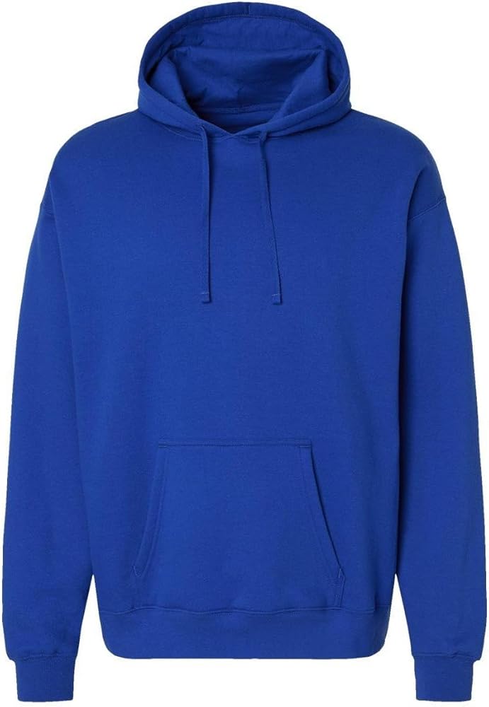 Hanes Mens Perfect Fleece Hooded Sweatshirt, L, Deep Royal