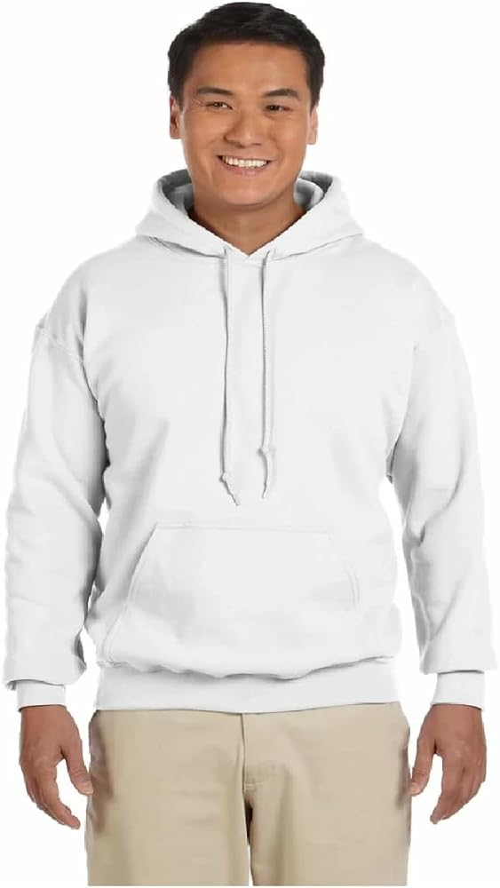 Gildan Men's Fleece Hooded -Sweatshirt, Style G18500, Natural Whites