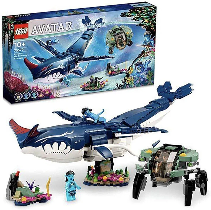 Lego Avatar: The Way of Water Payakan The Tulkun & Crabsuit 75579, Building Toy Set, Movie Underwater Ocean with Whale-Like Sea Animal Creature Figure