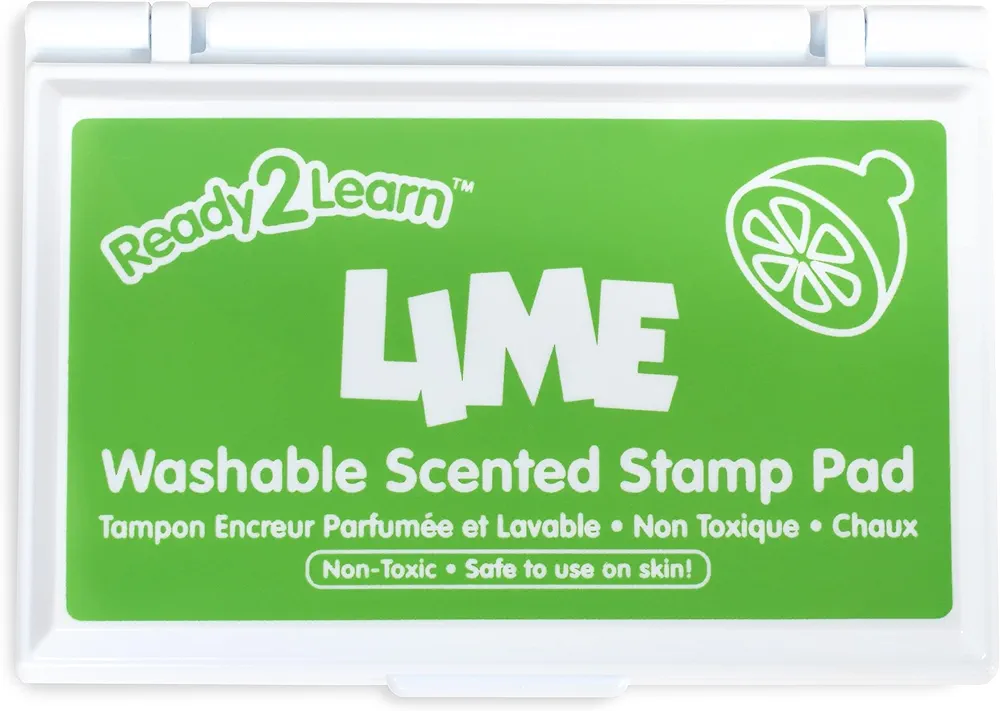 READY 2 LEARN Scented Stamp Pad - Lime - Green - Non-Toxic - Fade Resistant - Fun Art Supplies for Kids