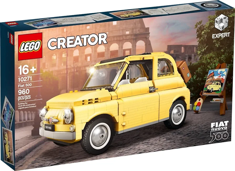 LEGO Creator Expert Fiat 500 10271 Toy Car Building Set for Adults and Fans of Model Kits Sets Idea (960 Pieces)