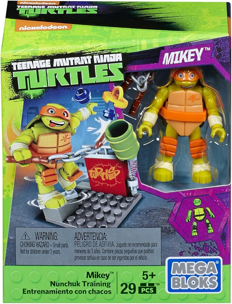 Mega Bloks Teenage Mutant Ninja Turtles Mikey Nunchuk Training Pack