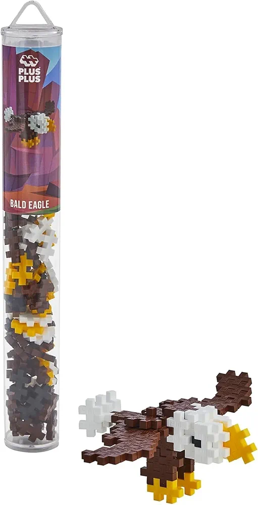 Plus-Plus 9604273 Creative Building Blocks Tube, Eagle, Ingenious Construction Toy, 100 Pieces