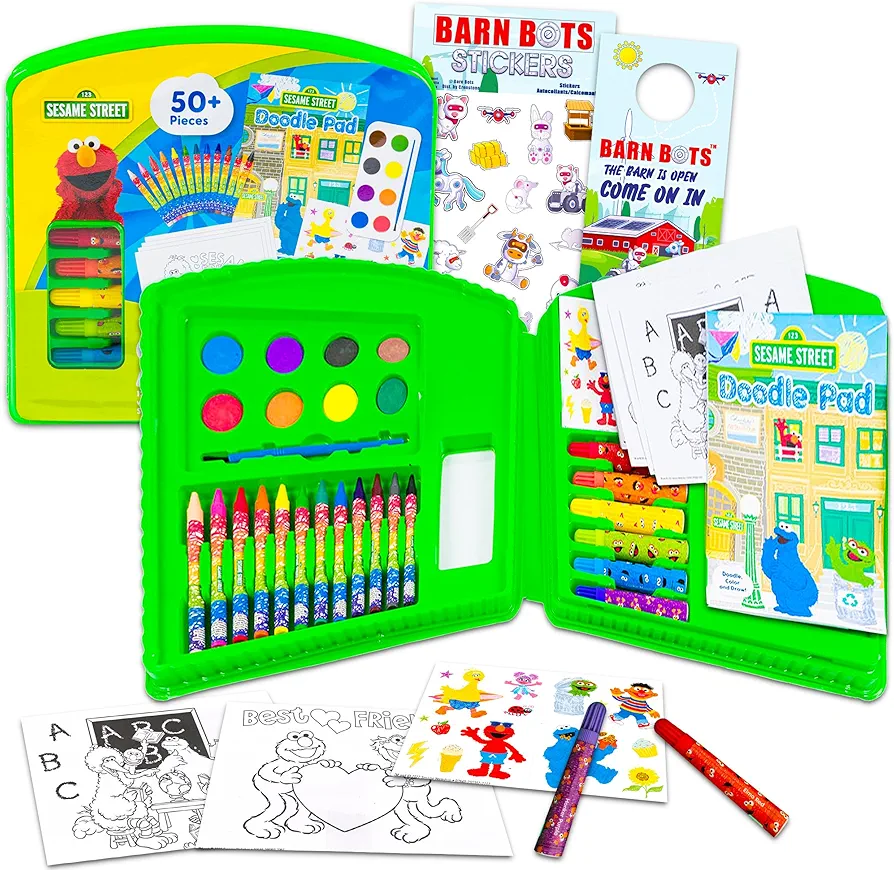 Elmo Sesame Street Coloring and Activity Book Bundle - Ultimate Sesame Street Arts and Crafts Set with Sesame Street Coloring Books, Stickers, and More