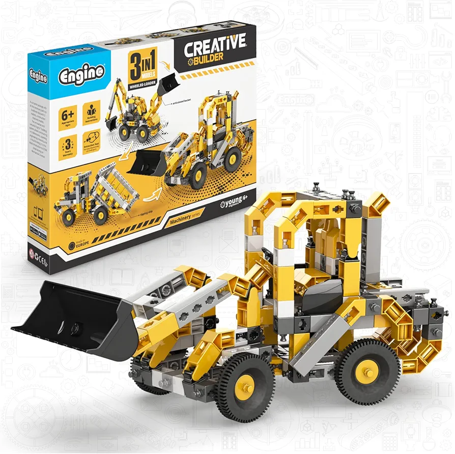 Engino Creative Builder Wheeled Loader Machinery Set