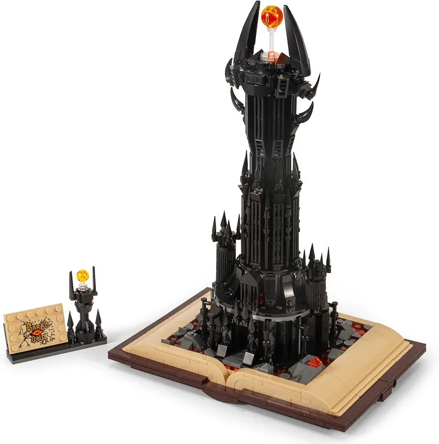 3D Puzzle Building Blocks Set, 969 Pcs Dark Tower Model Building Kit for Architecture Model Display