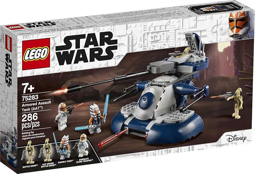 LEGO Star Wars: The Clone Wars Armored Assault Tank (AAT) 75283 Building Kit, Awesome Construction Toy for Kids with Ahsoka Tano Plus Battle Droid Action Figures (286 Pieces)