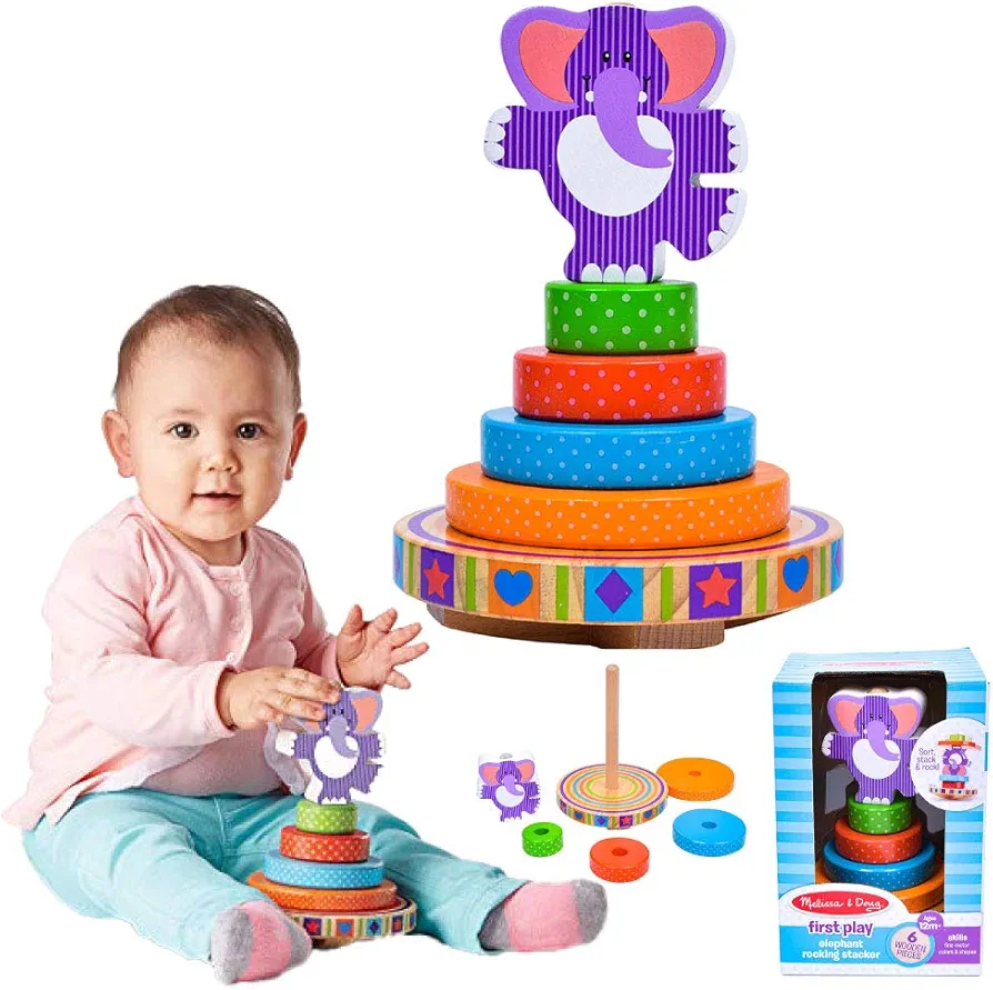 Melissa & Doug Elephant Rocking Stacker