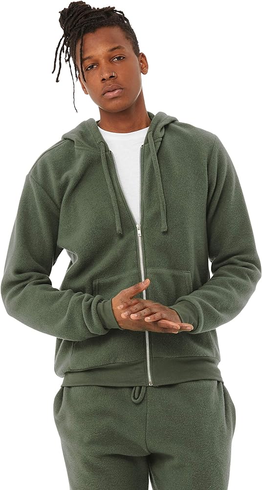 Bella Canvas Men's Sueded Zip Hoodie