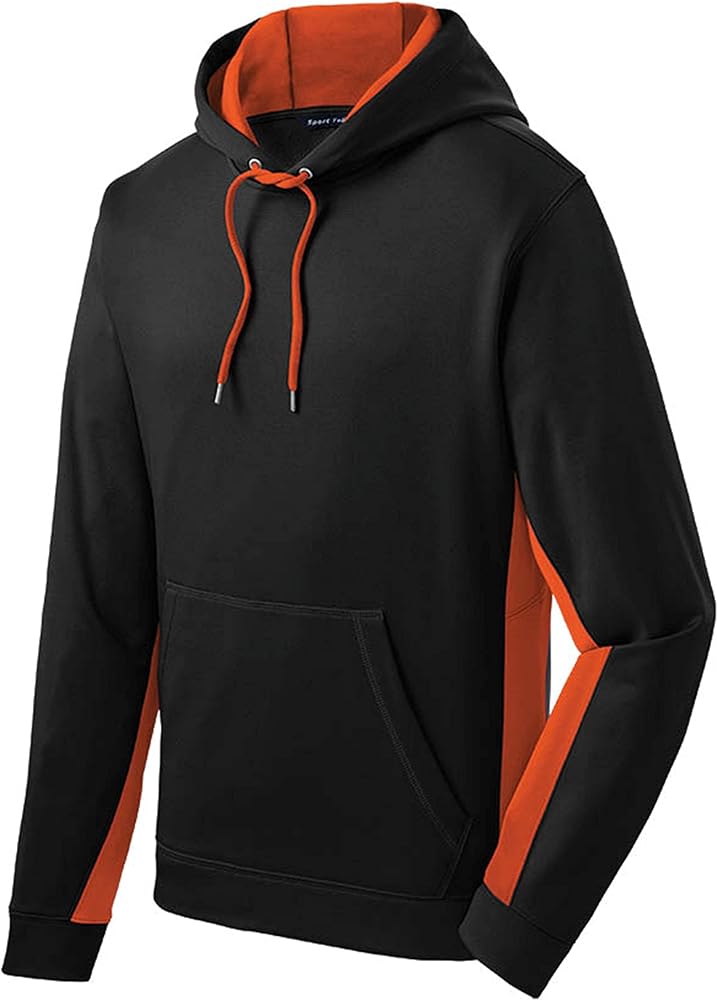 SPORT-TEK Men's Sport Wick Fleece Colorblock Hooded