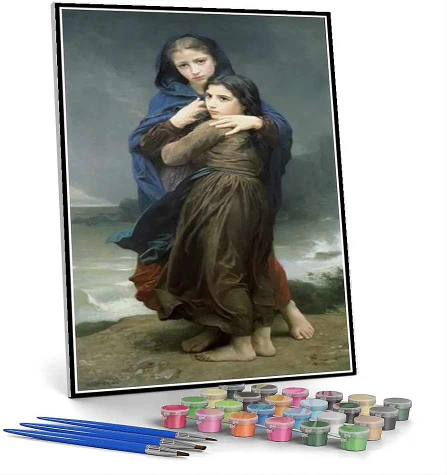 Number Painting for Adults The Storm Painting by William-Adolphe Bouguereau Arts Craft for Home Wall Decor