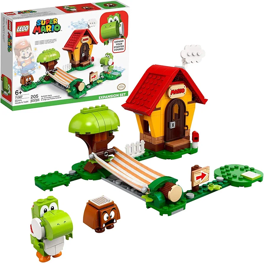 LEGO Super Mario Mario’s House & Yoshi Expansion Set 71367 Building Kit, Collectible Toy (205 Pieces)