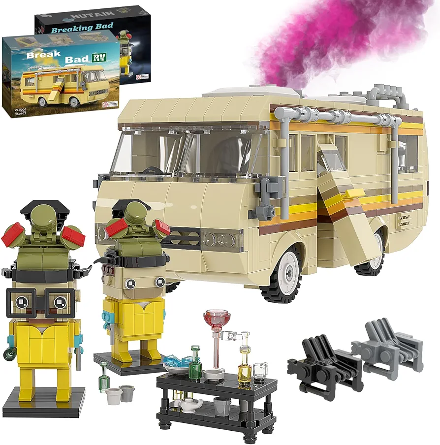 Break Bad RV,Walter White and Jesse Pinkman Building Set Toy,Gifts for 6+ Boys Girls Adult,Compatible with Lego(721 Pieces)