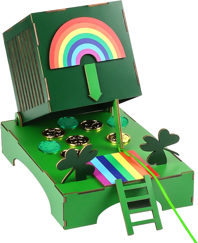 Roacasumy St. Patrick's Day Leprechaun Trap Craft Kit for Kids, DIY Leprechaun Trap Kit to Catch A Leprechaun, St Patrick's Day Party Supplies Lucky Leprechaun Trap Toys Decoration