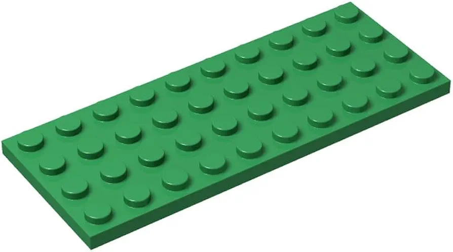 Green 4x10 Plates Bulk, 50 Piece Classic Building Plates 4x10, Compatible with Lego Parts and Pieces(Color:Green)