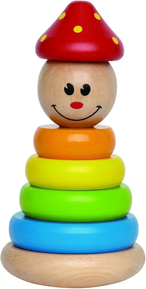 Award Winning Hape Clown Stacker Toddler Wooden Ring Toy