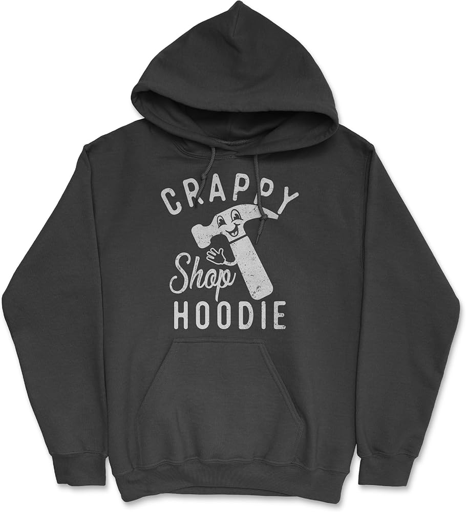 Crazy Dog T-Shirts Crappy Shop Hoodie Unisex Hoodie Funny Mechanic Graphic Hooded Sweatshirt