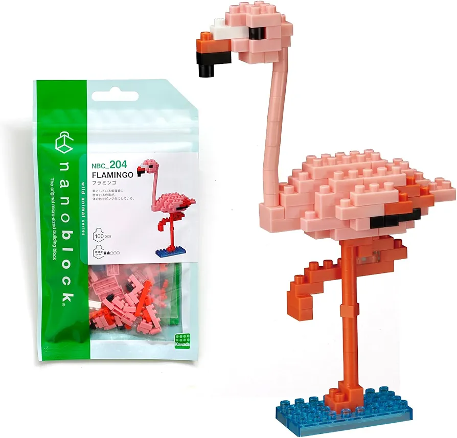 nanoblock - Animals - Flamingo, Collection Series Building Kit