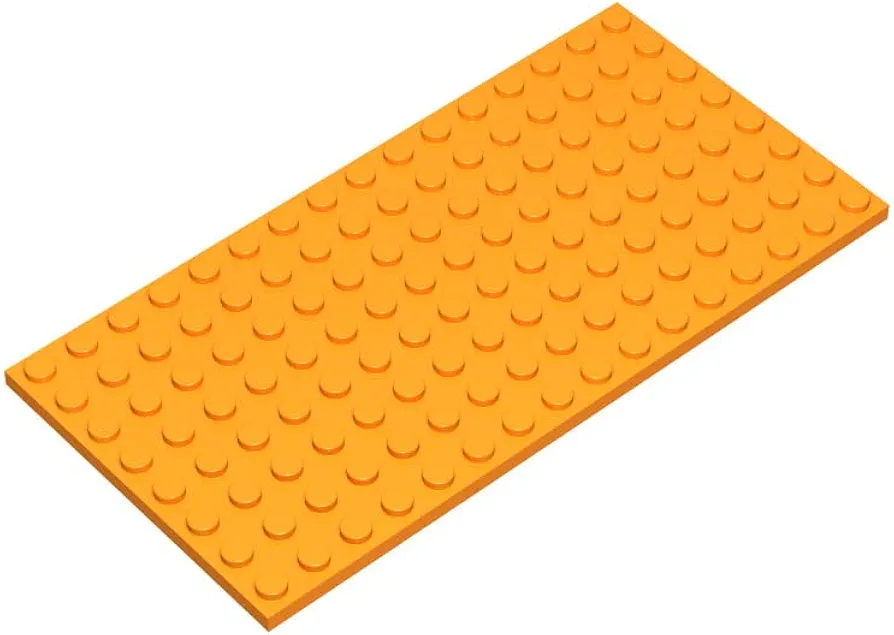 Orange 8x16 Plates Bulk, 20 Piece Classic Building Plates 8x16, Compatible with Lego Parts and Pieces(Color:Orange)