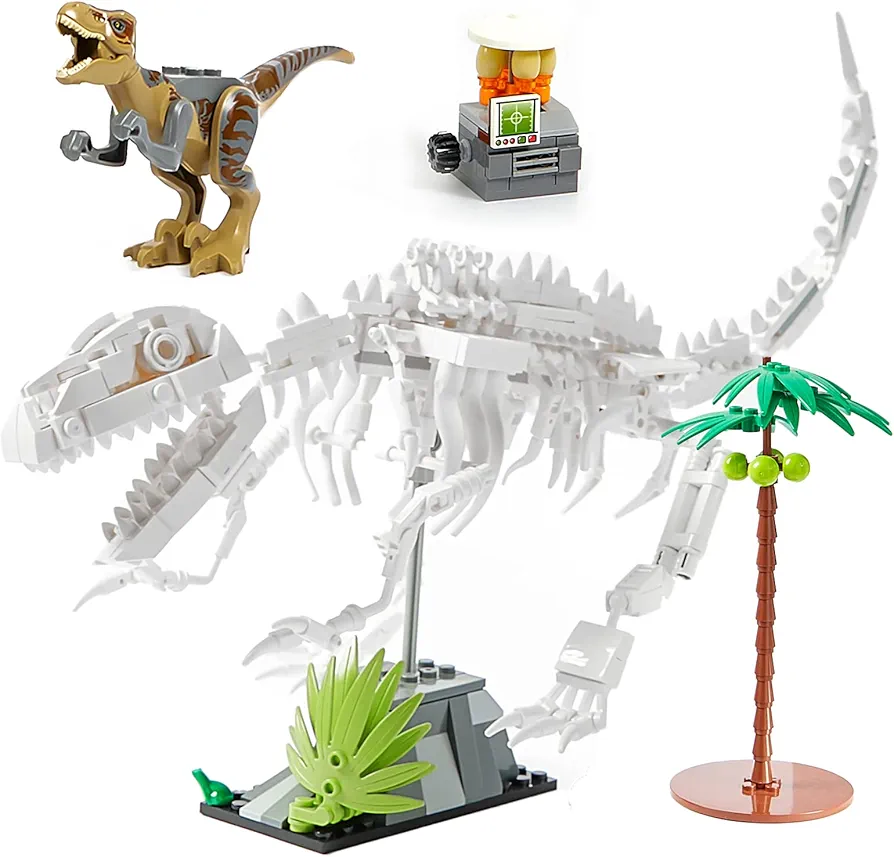 DK Jurassic Dinosaur Set Dinosaur Building Toys, with Dinosaur Fossils, Tyrannosaurus, Trees, Etc.for Kids 8 9 10 11 12 Years Boys Girls Gift