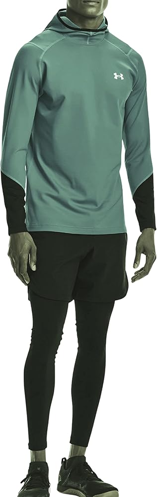 Under Armour Men's ColdGear Infrared Hoodie Pullover 1368020 (Large, Lichen Blue/Black - 424)