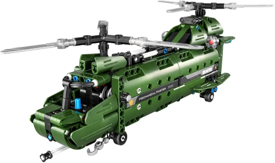 DAHONPA CH-47 Helicopter Building Block Toy Set(470 pcs), Military Helicopter Build Toy Aircraft Model Kit, Gift for Boy