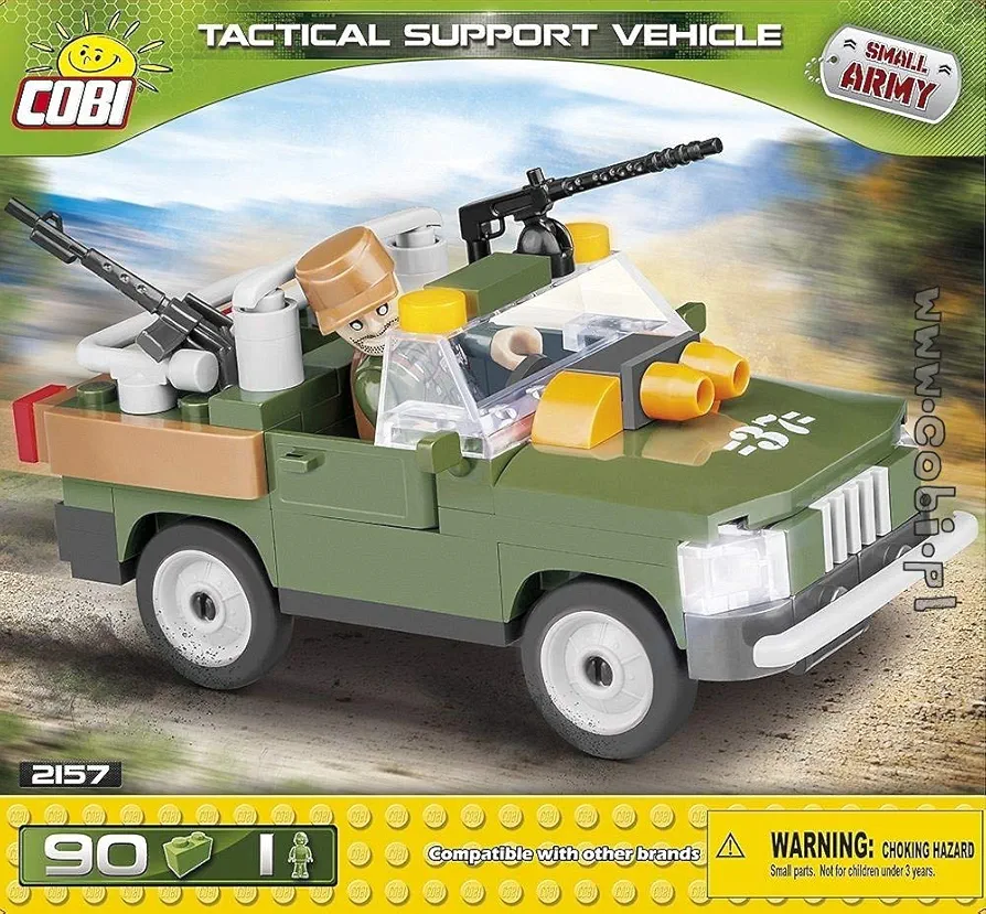 Cobi COB02157 Small Army-TacticalSupport Vehicle (90 Pcs) Toy, Various