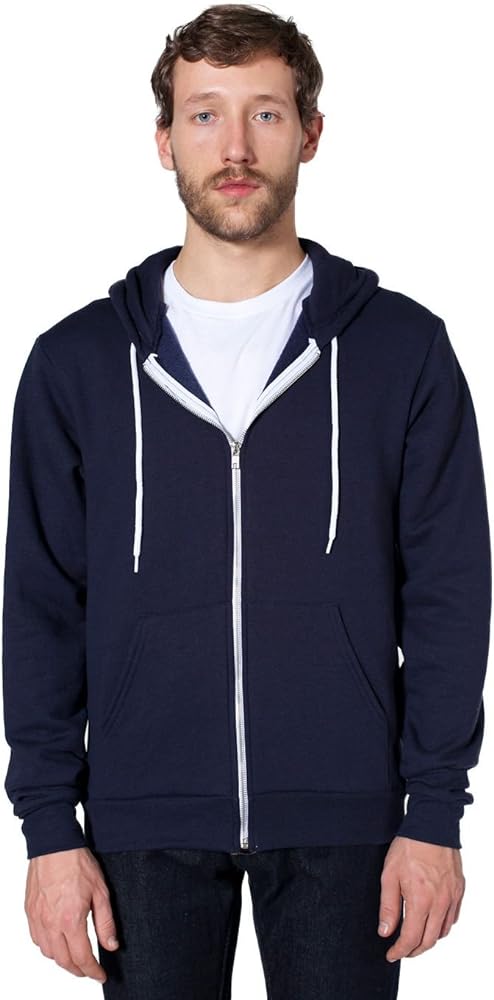 American Apparel Men's Flex Fleece Long Sleeve Zip Hoodie, F497