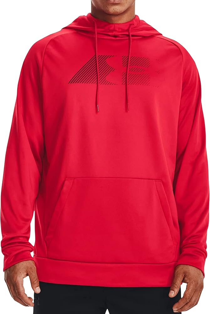 Under Armour Men's Armour Fleece Graphic Hoodie Pullover 1373404 (as1, alpha, 3x_l, regular, regular, Red / Black - 600, 3X-Large)