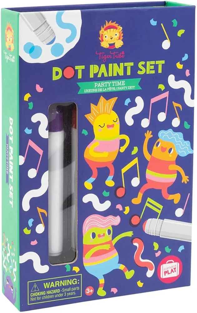 Washable Dot Paint - Party Time - Take Along Art Kit - All Supplies Included - Magnetic Carry Case - Ages 3+ - 60643