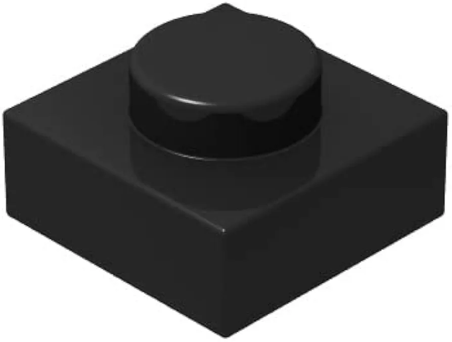 Black 1x1 Plates Bulk, 100 Piece Classic Building Plates 1x1, Compatible with Lego Parts and Pieces(Color:Black)