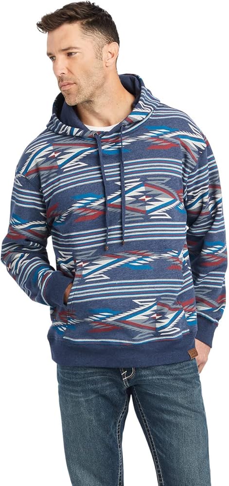 Ariat Men's Graphic Chimayo Hoodie, Heather Grey