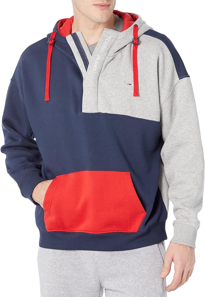 Tommy Hilfiger Men's Adaptive Colorblock Hoodie With Zipper Closure